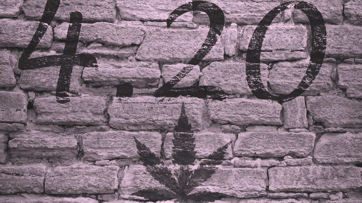 Four Twenty with Cannabis Leaf